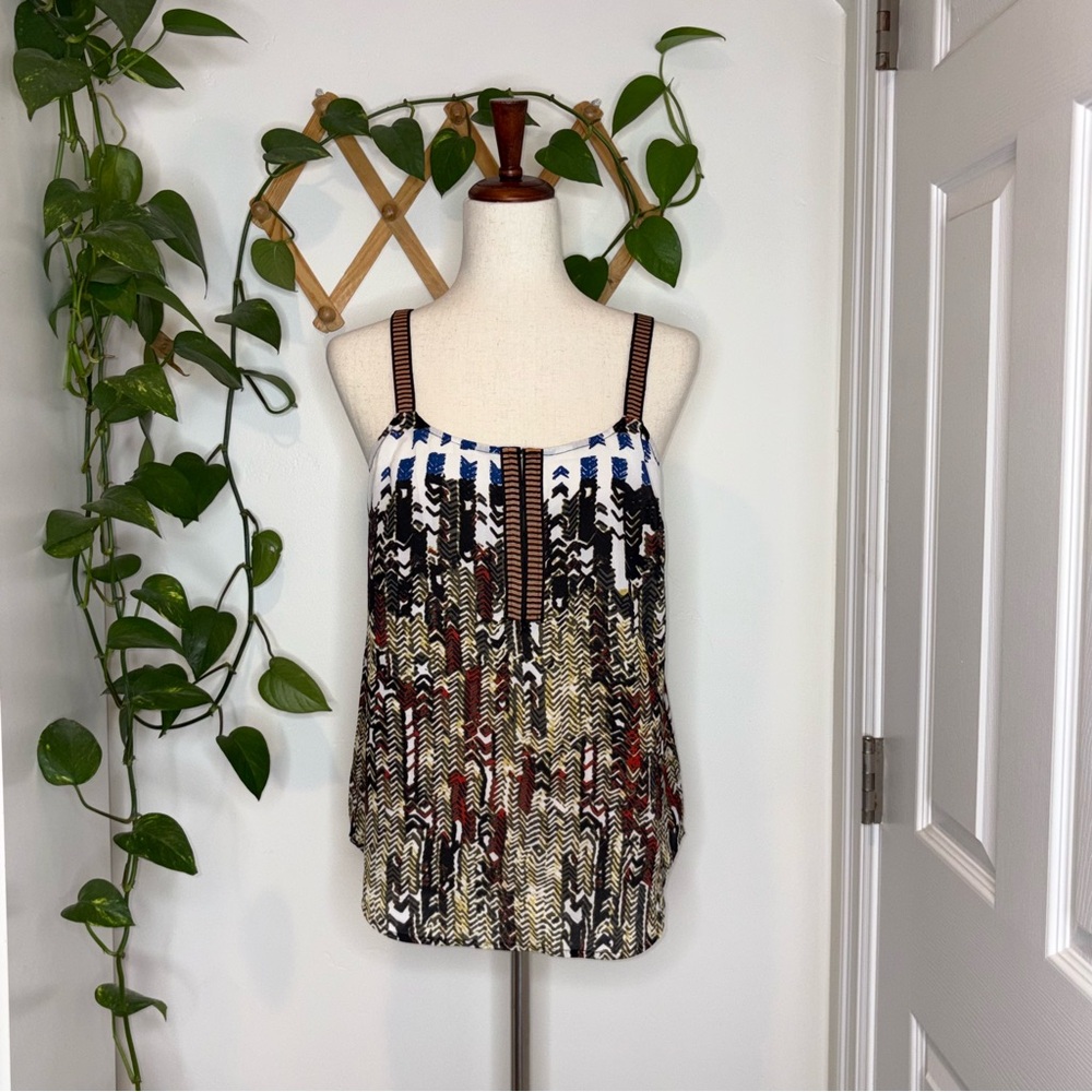 ☀️ DANIEL RAINN Mixed Print Tank Top